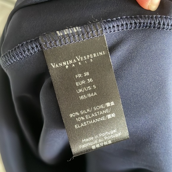 NWT Vannina Vesperini Blue Silk Long Slip Gown S - Picture 7 of 8